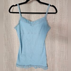 Y2k Lace Camisole Tank Top - Light Blue
